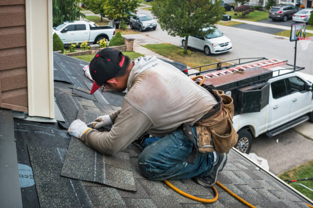 Professional Roof Inspection technician working in Boyne Falls, MI